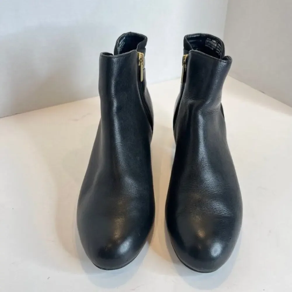 Rockport Total Motion Cherith Waterproof Black Leather Ankle Boots Women's 7